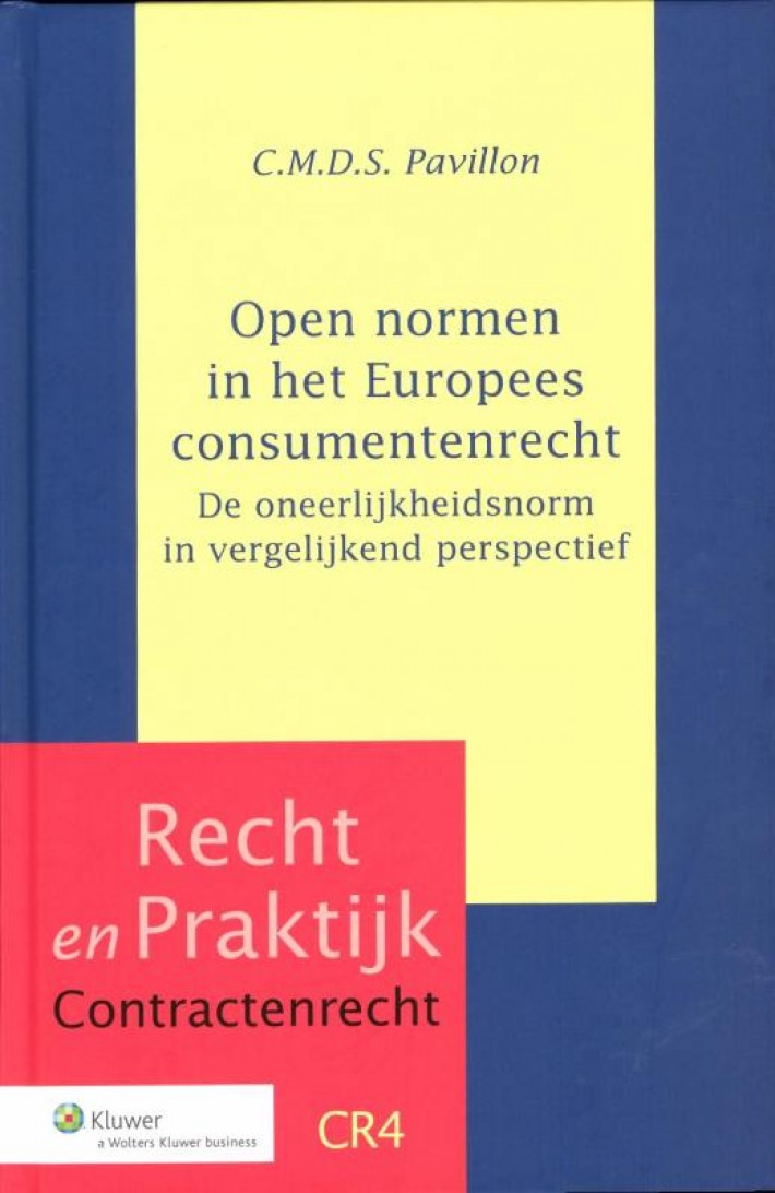 Open normen in het Europees consumentenrecht