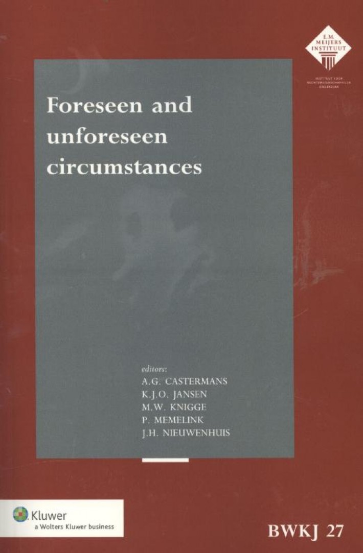Foreseen and unforseen circumstances