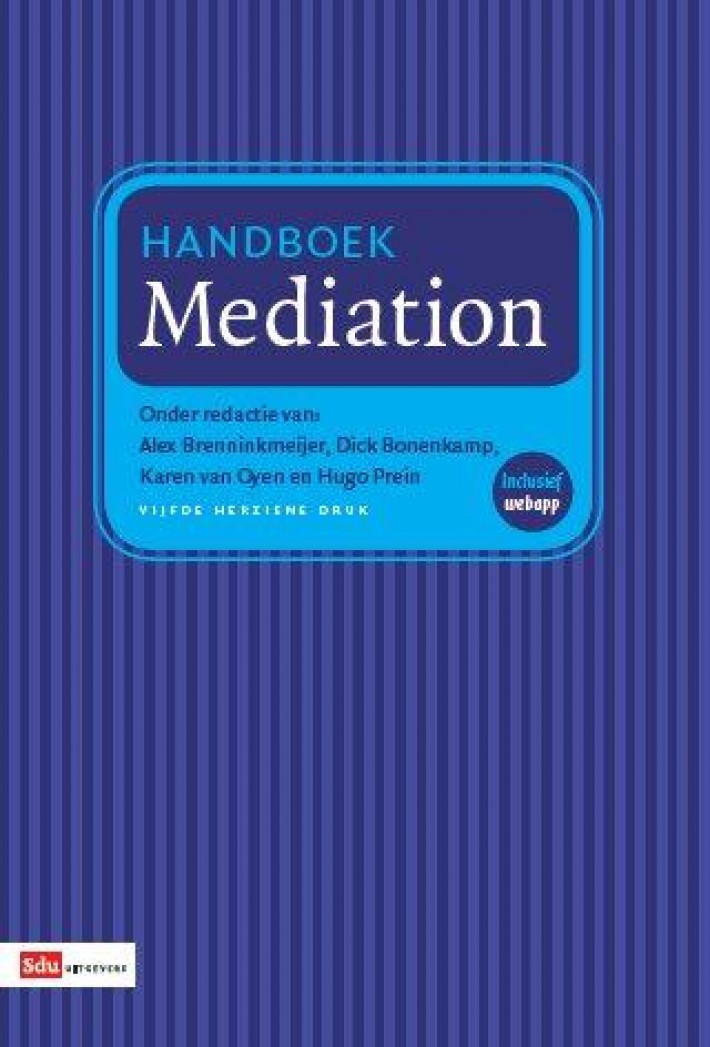 Handboek mediation • Handboek Mediation Zakboek voor de Mediator • Combinatiepakket handboek mediation en zakboek voor de mediator • Handboek mediation