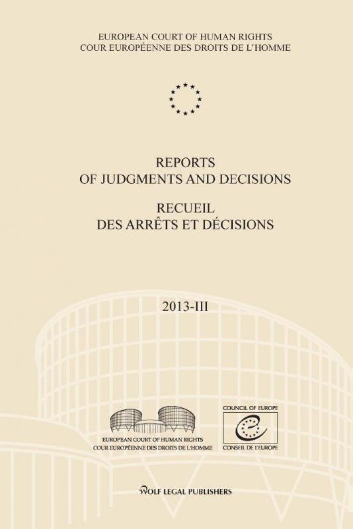 Reports of judgments and decisions/recueil des arrêts et décisions