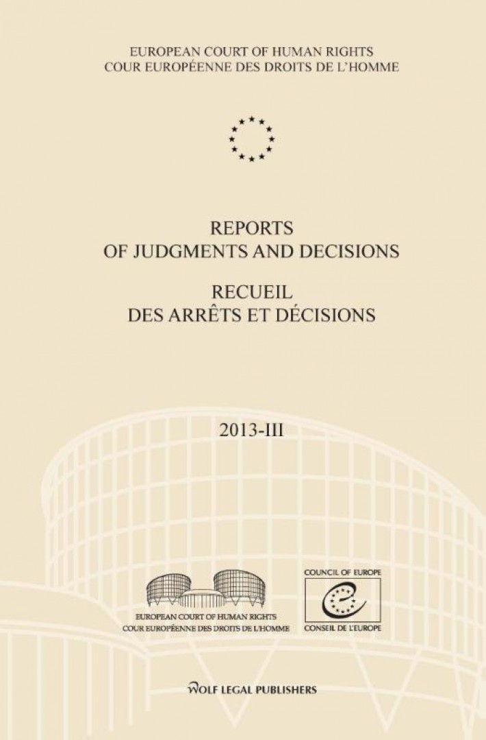 Reports of judgments and decisions/recueil des arrêts et décisions