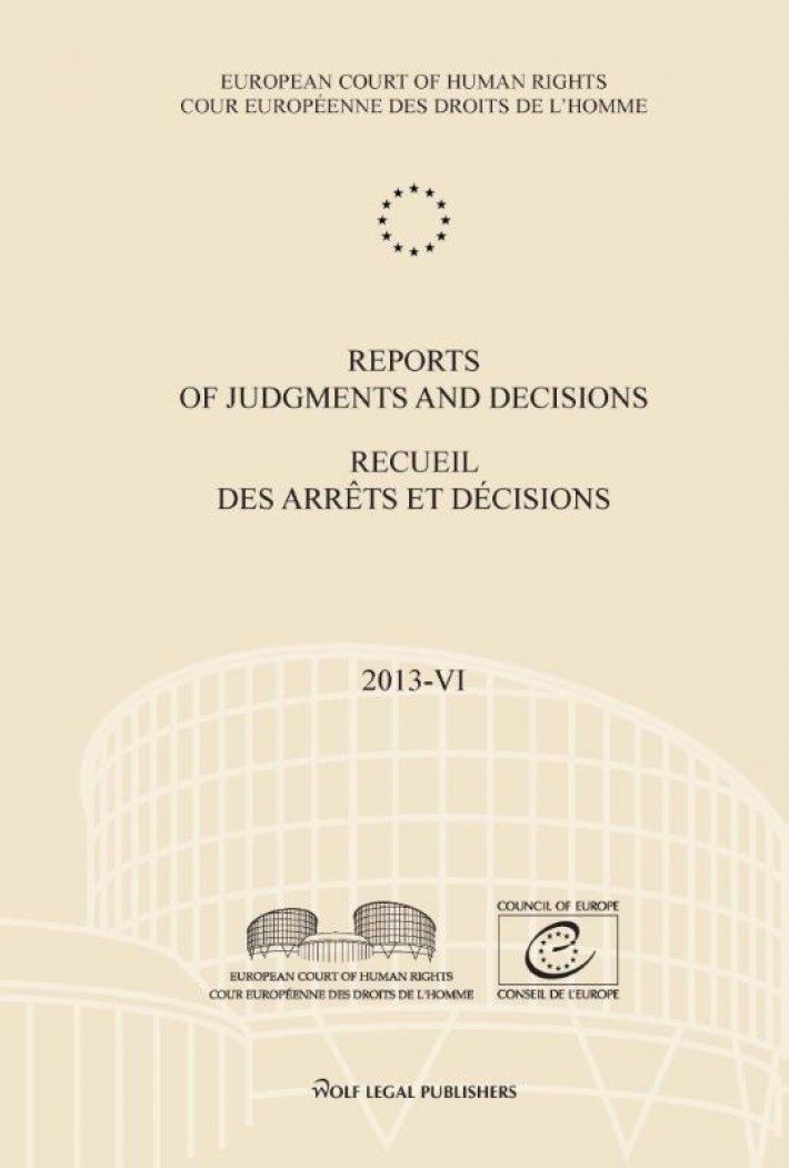 Reports of judgments and decisions/recueil des arrêts et décisions