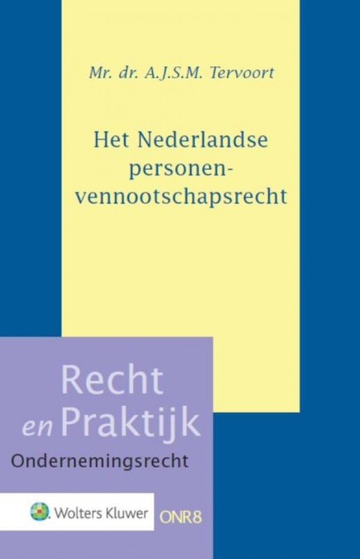 Het Nederlandse personenvennootschapsrecht