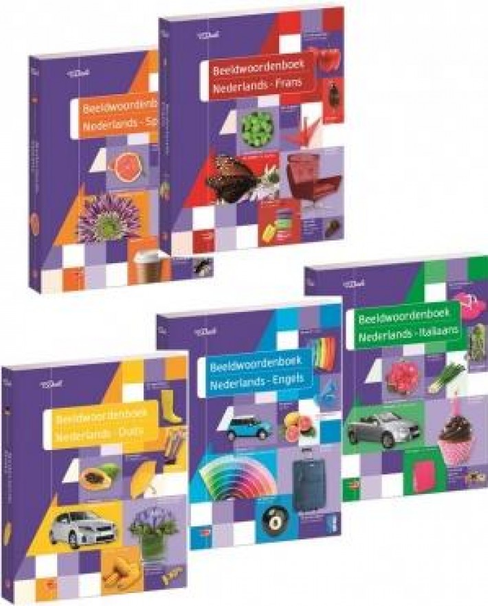 Pakket Van Dale beeldwoordenboeken (NED-EN;FR;DU;SP;IT + NN)