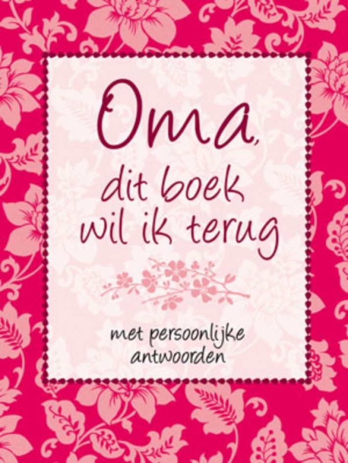 Oma, dit boek wil ik terug