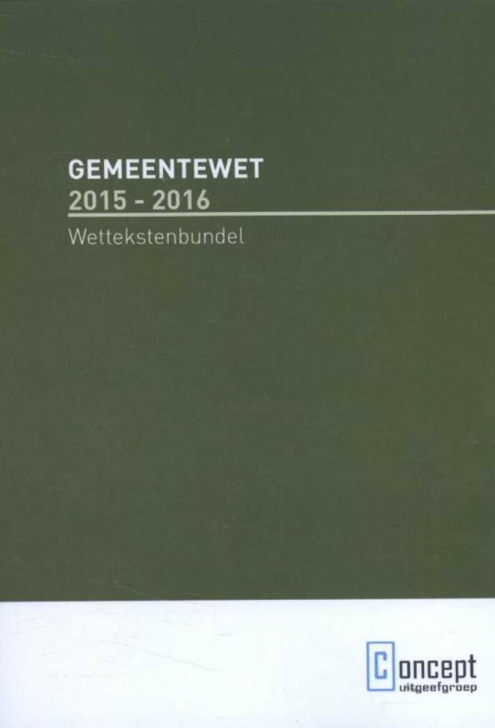 Gemeentewet 2015-2016