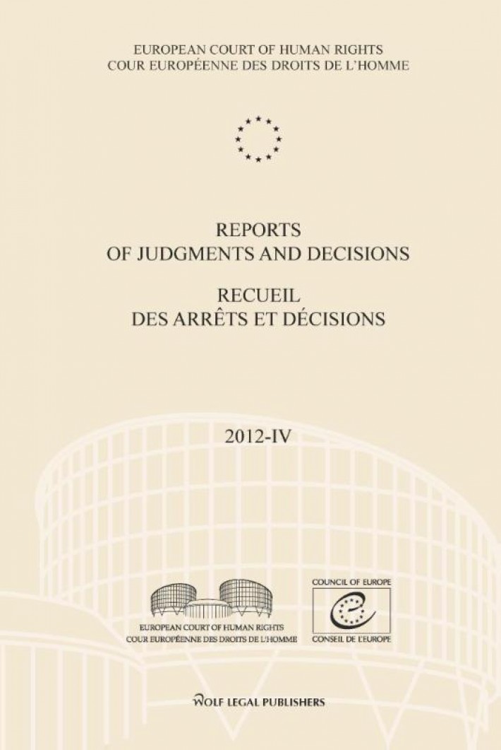 Reports of judgments and decisions; Recueil des arrets et decisions