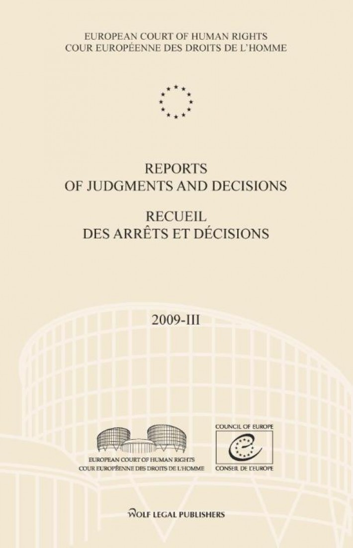 Reports of judgments and decisions / recueil des arrets et decisions
