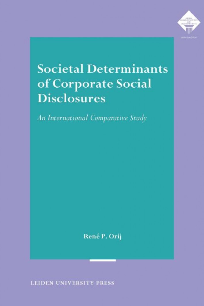 Societal determinants of corporate social disclosures