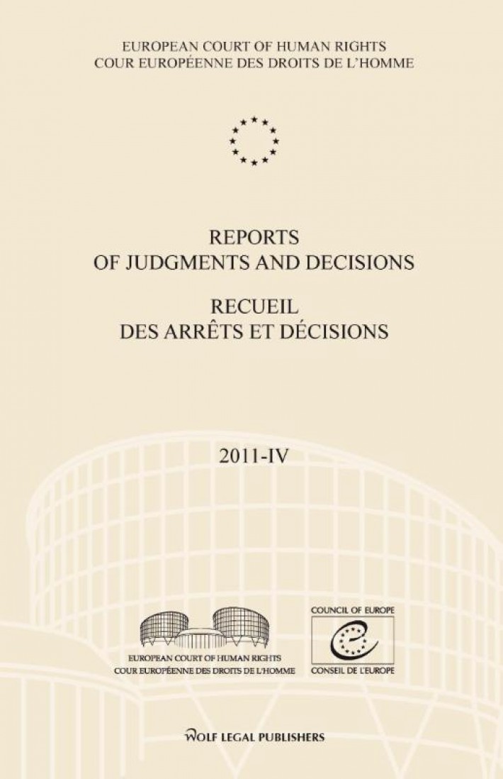 Reports of judgments and decisions; Recueil des arrêts et décisionsj