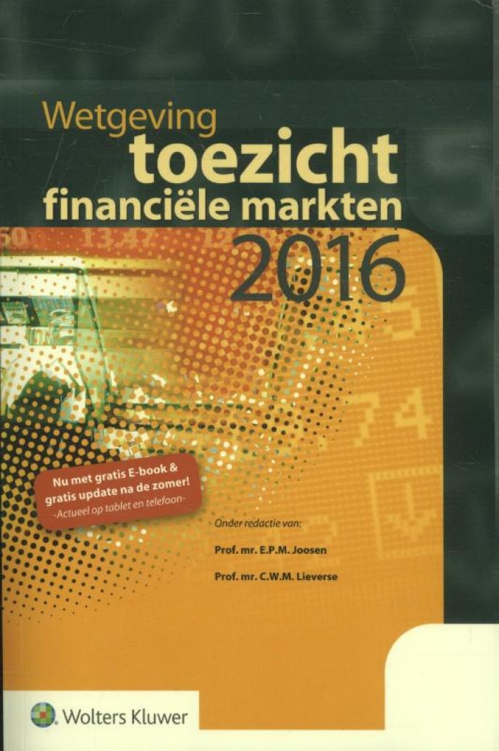 Wetgeving toezicht financiële markten 2016