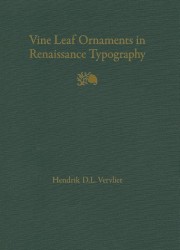Vine leaf ornaments in Renaissance typography