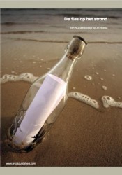 De fles op het strand