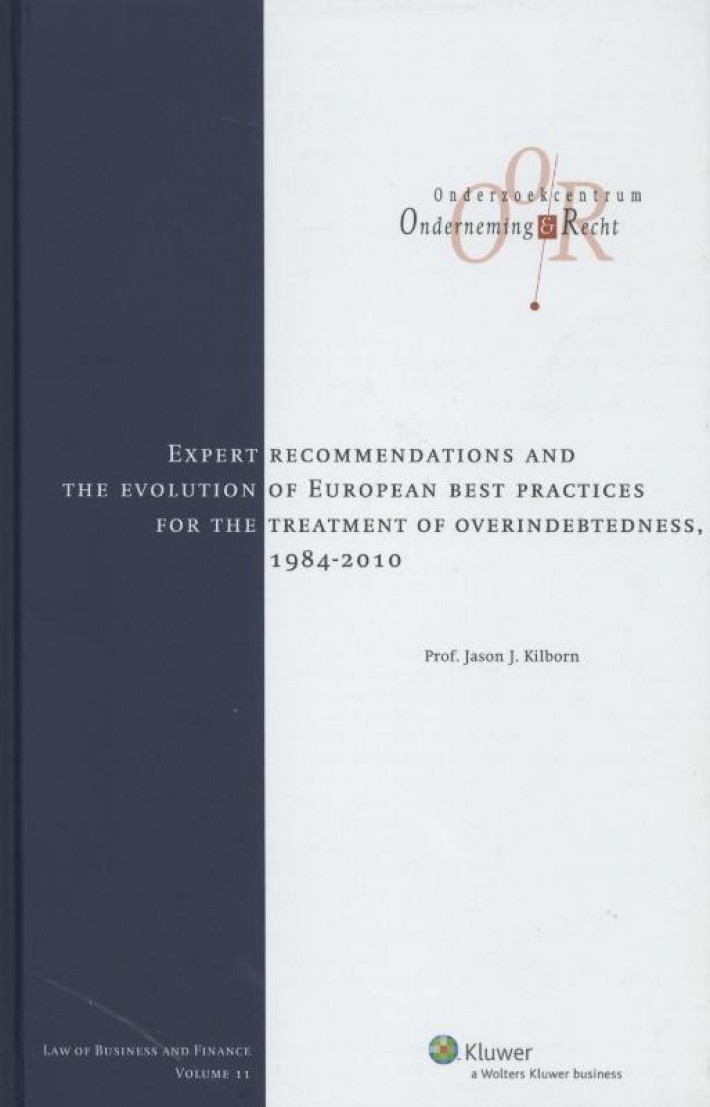 Expert recommendations and the evolution of European best practices for the treatment of overindebtedness, 1984-2010