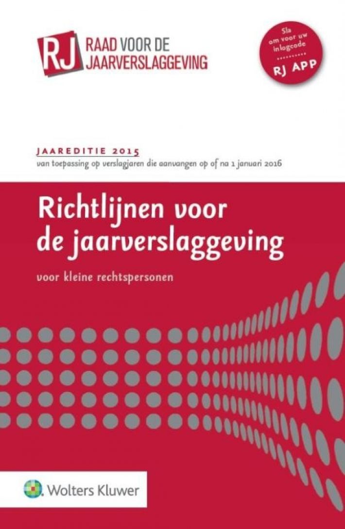 Richtlijnen voor de jaarverslaggeving