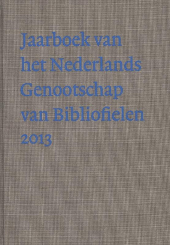 Jaarboek van het Nederlandse genootschap van Bibliofielen