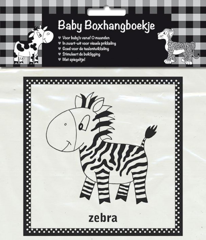 Boxhangboekje zwart-wit zebra