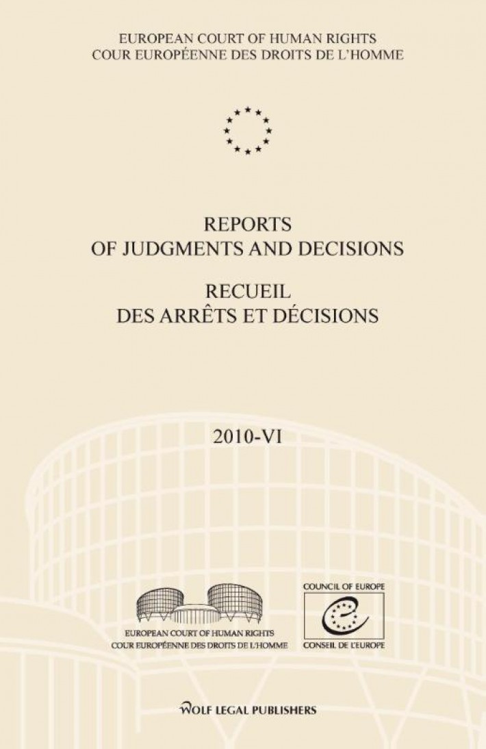 Reports of judgments and decisions / recueil des arrets et decisions