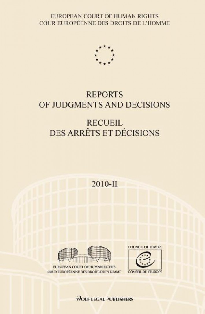 Reports of judgments and decisions; Recueil des arrets et decisions