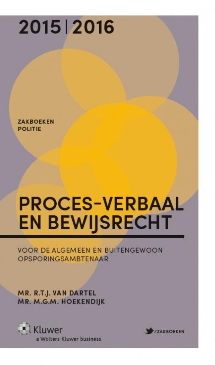 Zakboek Proces-verbaal en Bewijsrecht 2015-2016