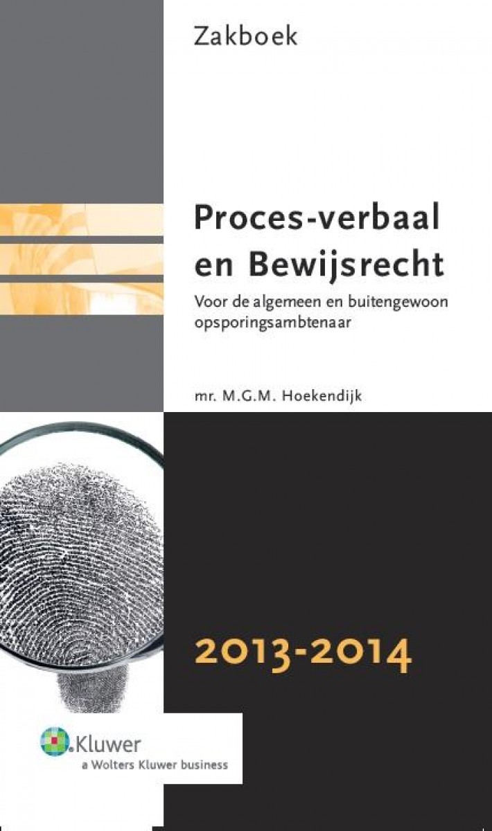 Zakboek proces verbaal en bewijsrecht