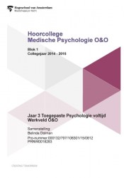 Hoorcollege medische psychologie 0 en 0