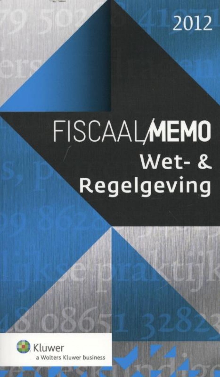 Fiscaal Memo Wet- en Regelgeving