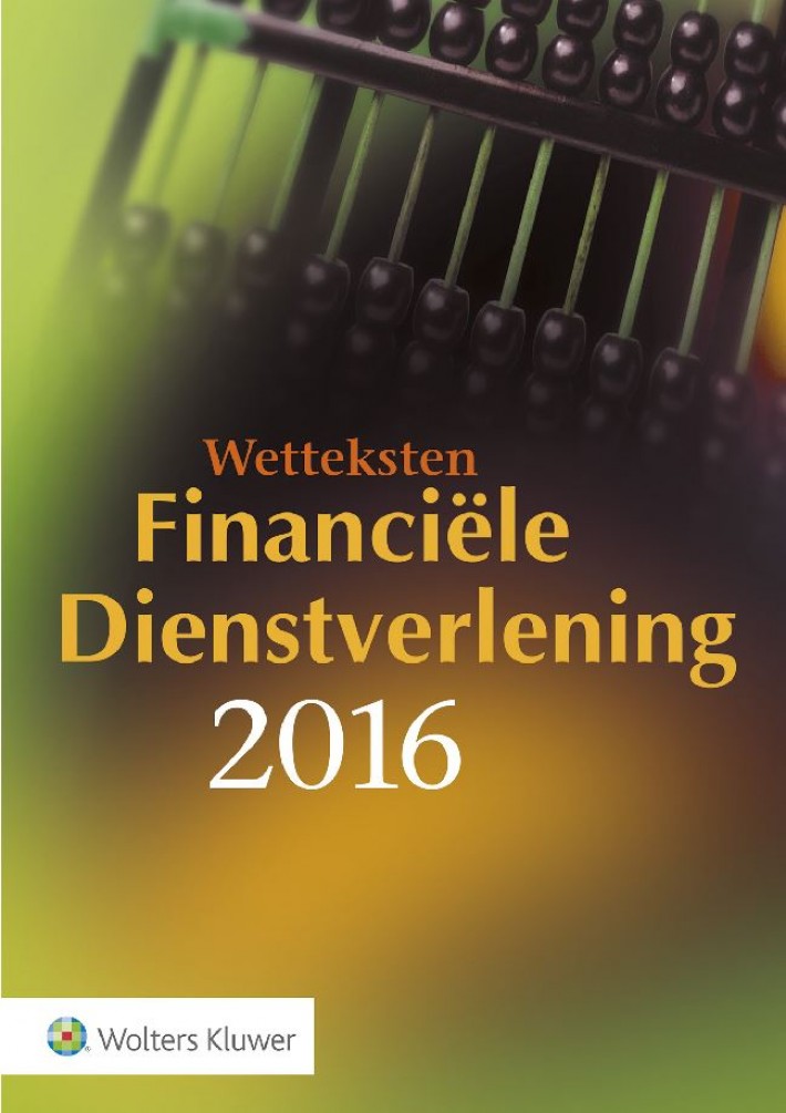Wetteksten Financiële dienstverlening 2016