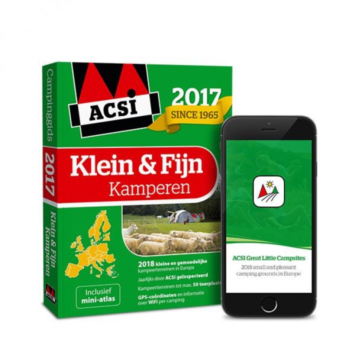 ACSI Klein & Fijn Kamperen Gids 2017 + app