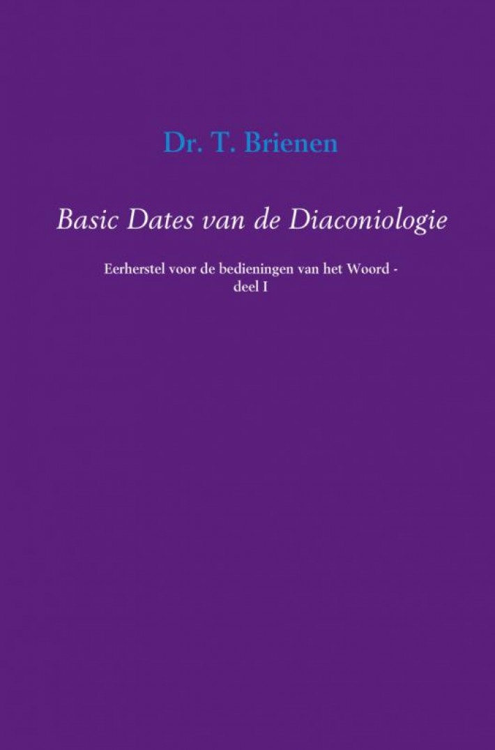 Basic dates van de diaconiologie