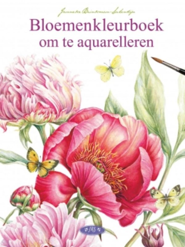 Bloemenkleurboek om te aquarelleren