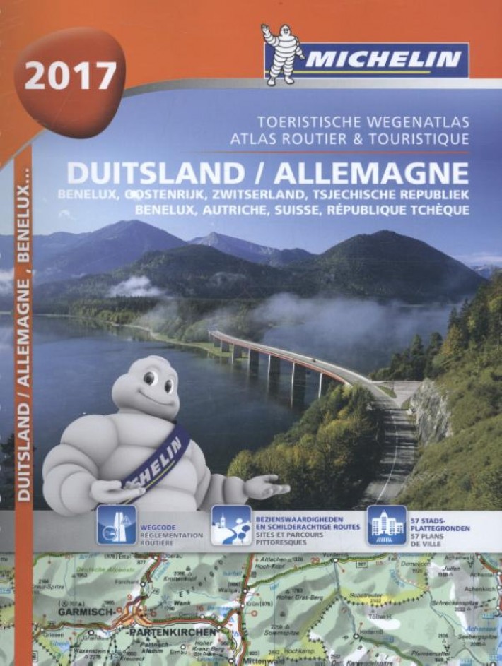 Atlas Michelin Duitsland, Benelux, Oostenrijk, Zwitserland, Tsjechie rep. 2017