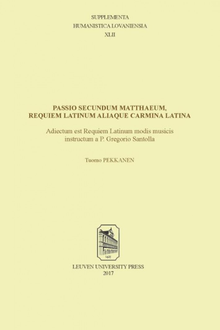Passio secundum Matthaeum, Requiem Latinum aliaque carmina Latina