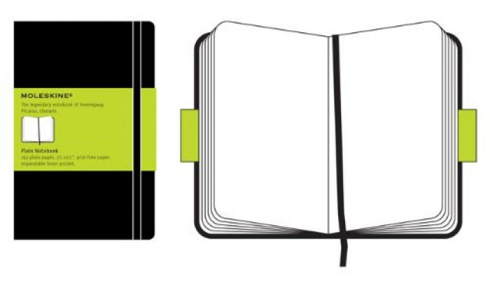 Moleskine Pocket Plain Notebook/Carnet a pages blanches