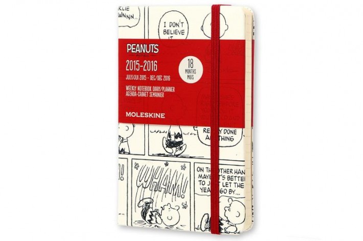 2016 Moleskine 18 month limited edition planner - Peanuts - weekly notebook - pocket - white - hard cover