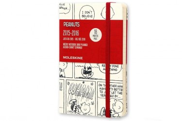 2016 Moleskine 18 month limited edition planner - Peanuts - weekly notebook - pocket - white - hard cover