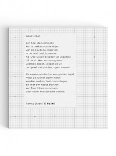Plint - papieren poëzieservet met gedicht Goudvinken van Remco Ekkers