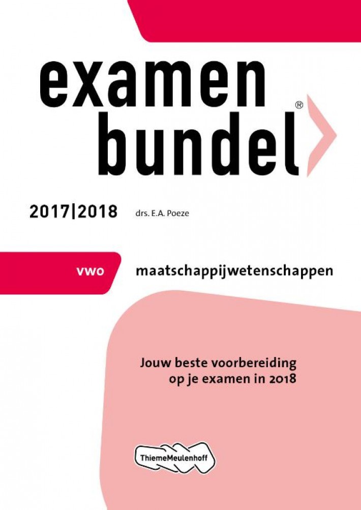 Examenbundel vwo Maatschappijwetenschappen 2017/2018