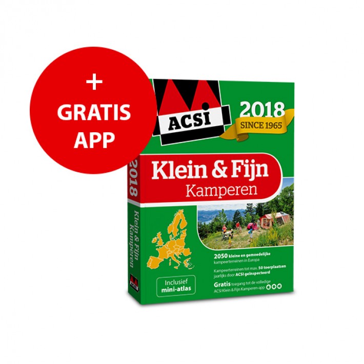 ACSI Klein & Fijn Kamperen Gids + app 2018