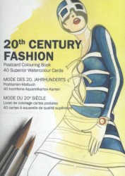 20th Century Fashion - Postcard Colouring Book