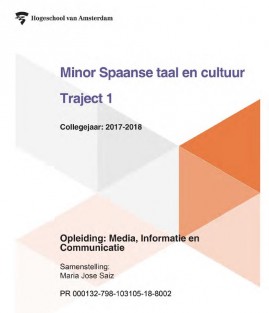 Spaanse taal en cultuur, traject 1
