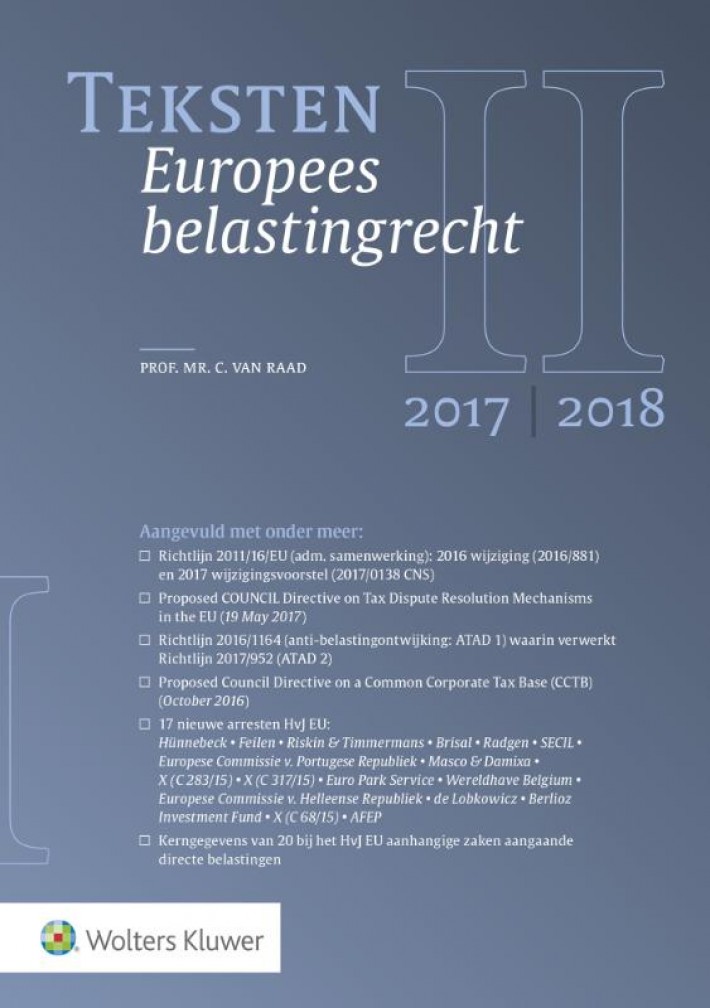 Teksten Europees belastingrecht