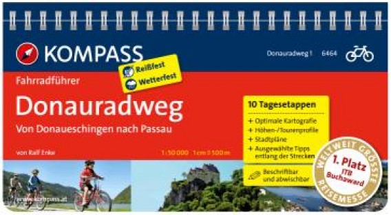 FF6464 Donauradweg 1, von Donaueschingen nach Passau Kompass