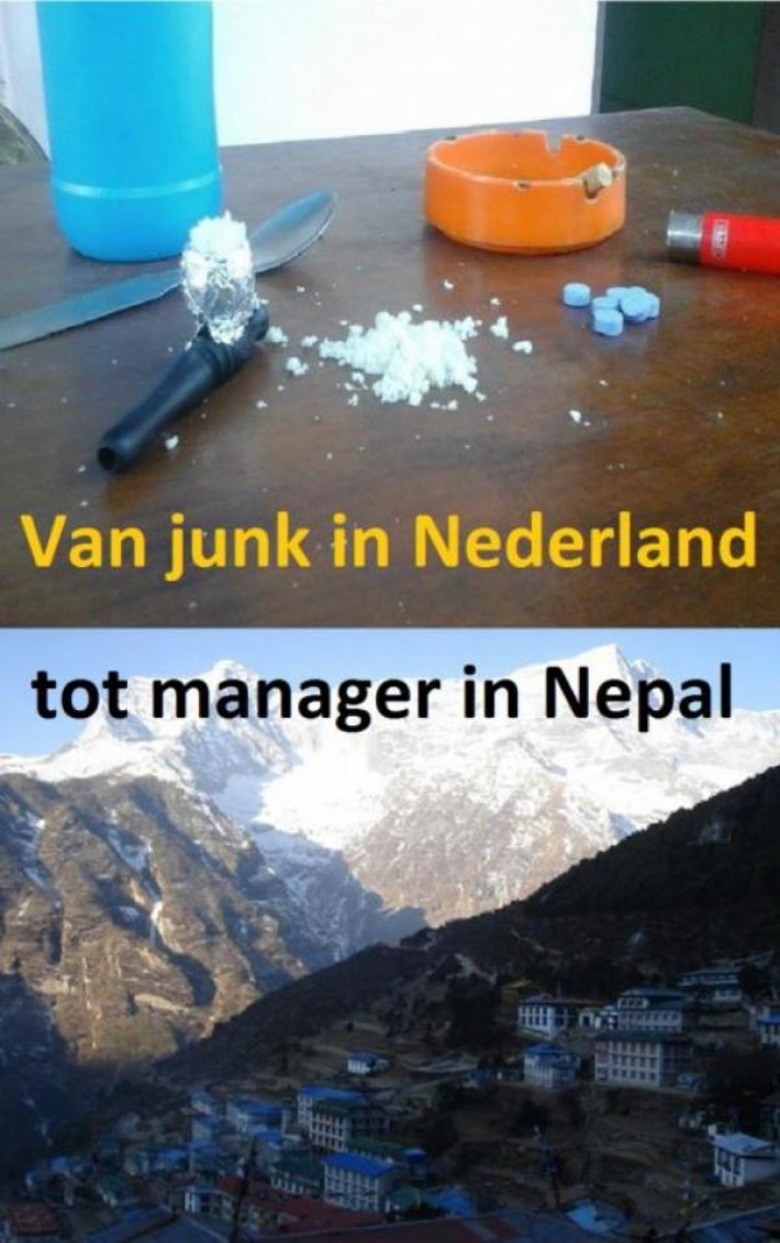 Van junk in Nederland tot manager in Nepal