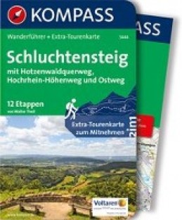 WF5444 Schluchtensteig, mit Hotzenwaldquerweg, Hochrhein-Höhenweg und Ostweg Kompass
