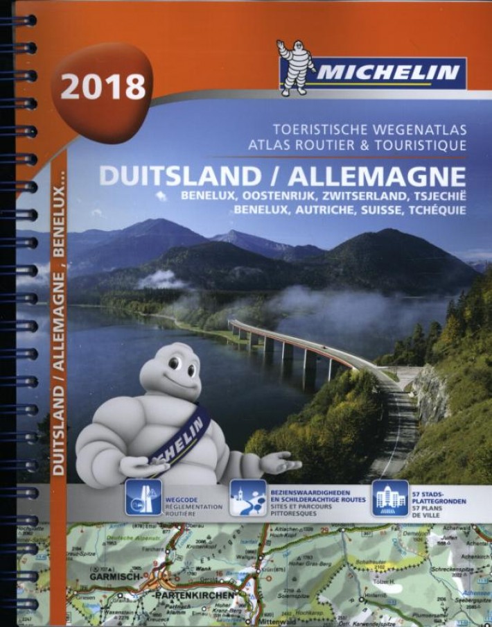 Atlas Michelin Duitsland, Benelux, Oostenrijk, Zwitserland en Tsechie 2018