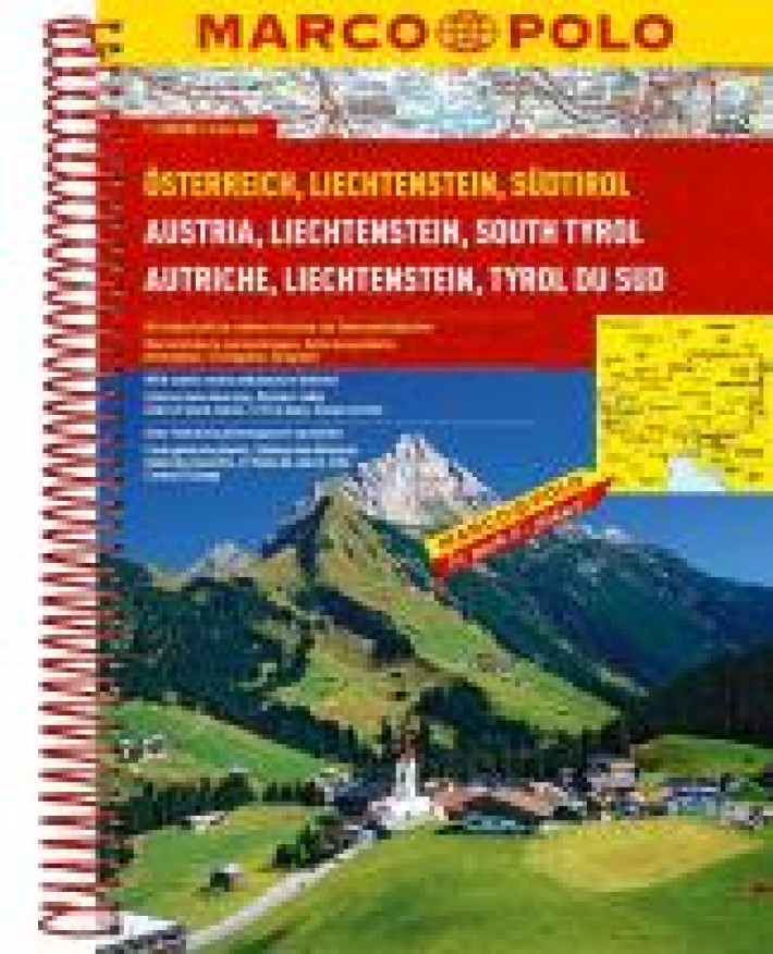 Oostenrijk - Liechtenstein - Zuid-Tirol Wegenatlas Marco Polo