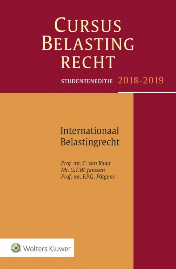 Studenteneditie Cursus Belastingrecht Internationaal Belastingrecht 2018-2019