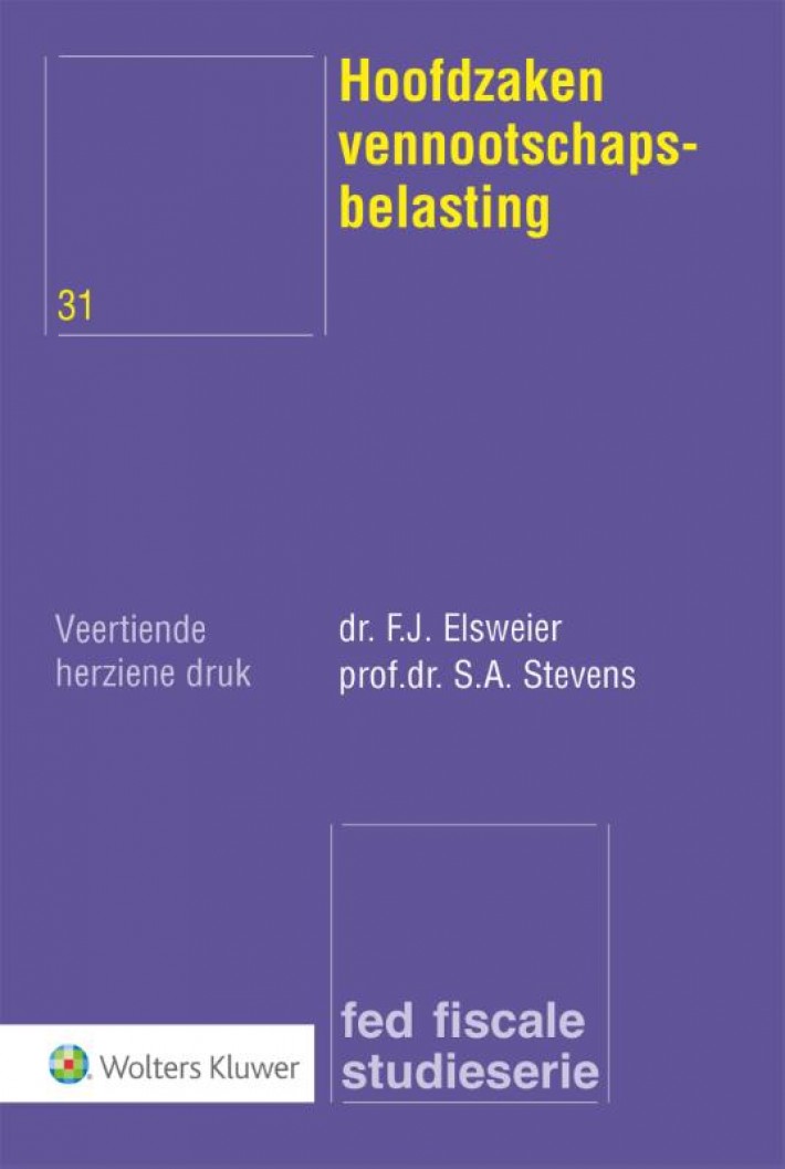 Hoofdzaken vennootschapsbelasting