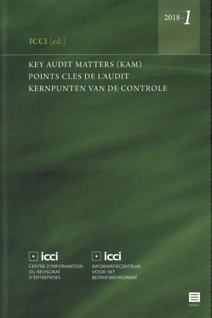 Key Audit Matters (KAM) - Points clés de l'audit - Kernpunten van de controle. 2018-1